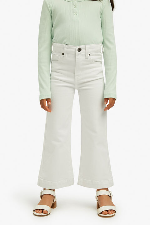 GIRLS LORA WIDE LEG JEAN in colour CLOUD DANCER