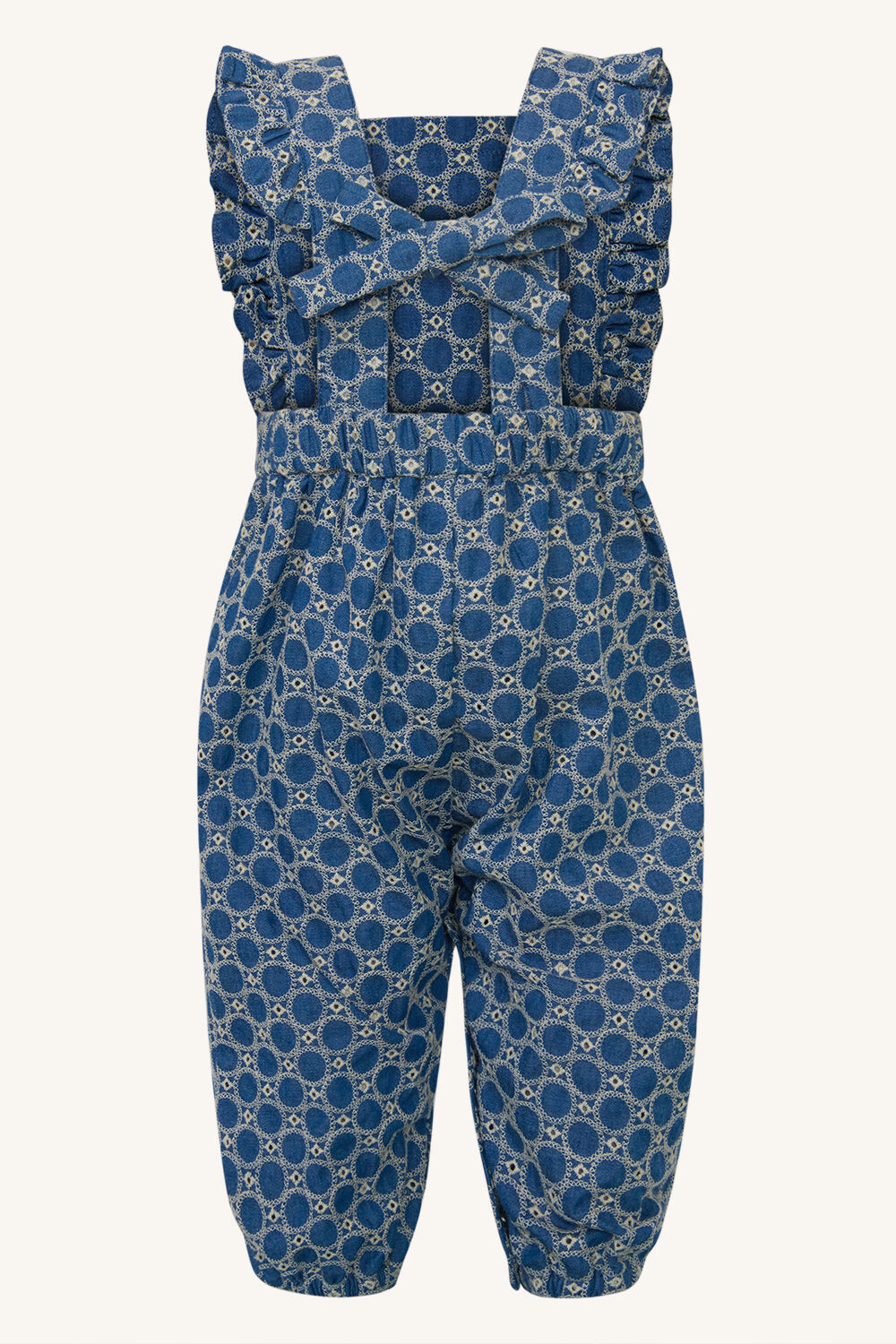 BABY GIRL ESTELLE CHAMBRAY OVERALL in colour CHAMBRAY BLUE