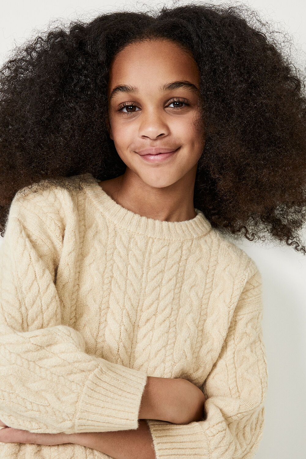 Girls cable sweater clearance
