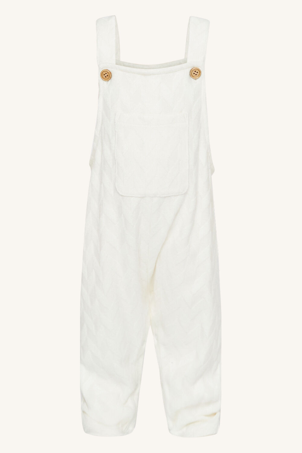 BABY GIRL SIENNA KNIT OVERALLS in colour CLOUD DANCER