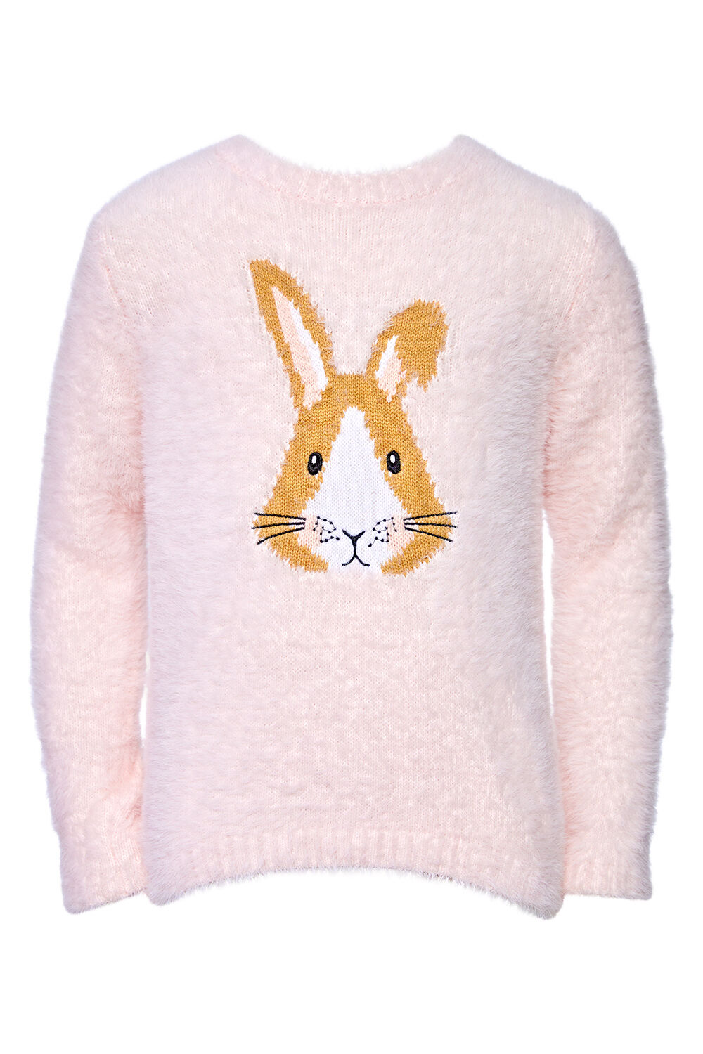 FLUFFY BUNNY JUMPER in colour SOFT PINK