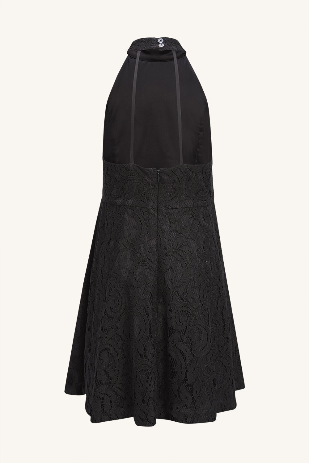 VICTORIA LACE DRESS in colour CAVIAR