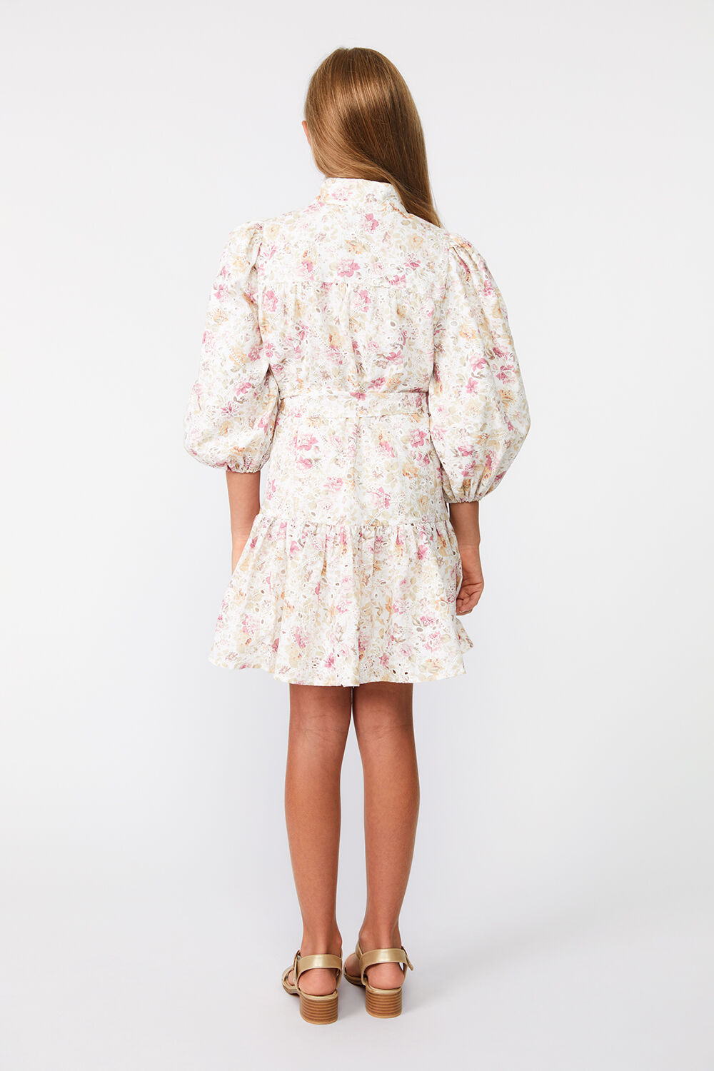 GIRLS ASHA MINI SHIRT DRESS in colour ROSE TAN
