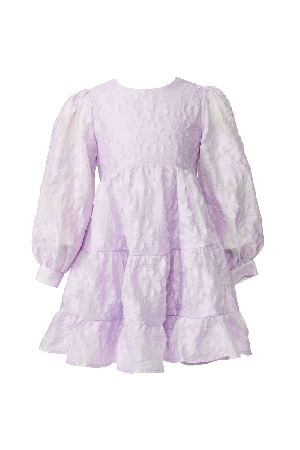 GIRLS DAISY MINI DRESS in colour LILAC CHIFFON