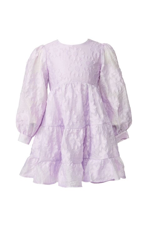 GIRLS DAISY MINI DRESS in colour LILAC CHIFFON