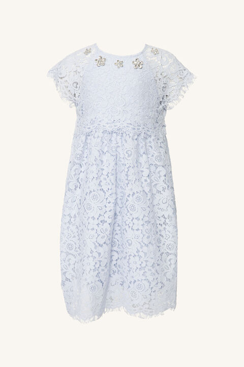 Girls MAISIE LACE DRESS in colour ARCTIC ICE