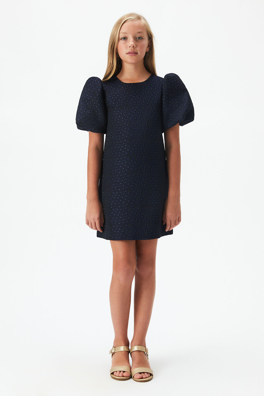 GIRLS GISELLE MINI DRESS in colour BLACK IRIS