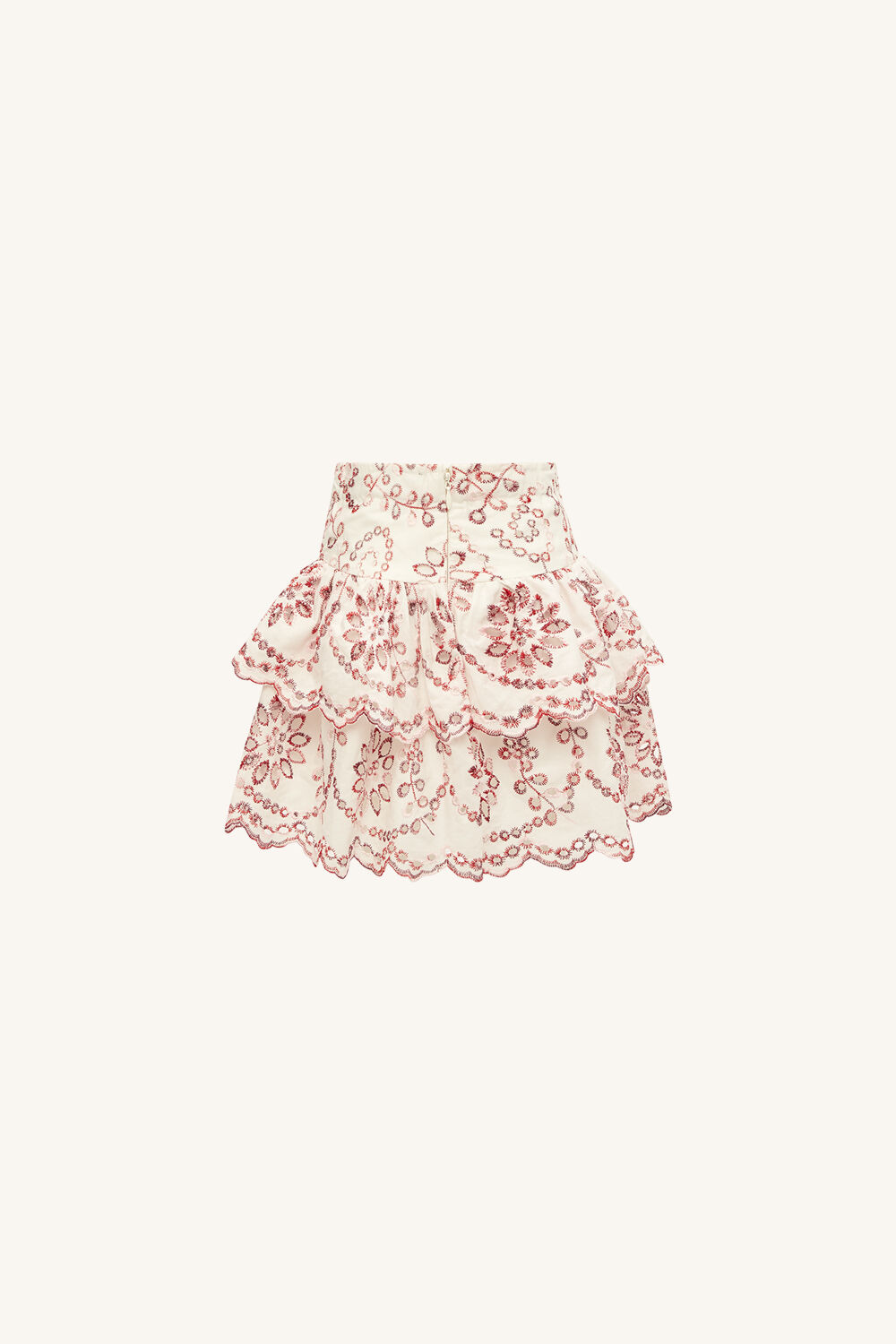 GIRLS AMEILA BRODERIE SKIRT in colour POINSETTIA