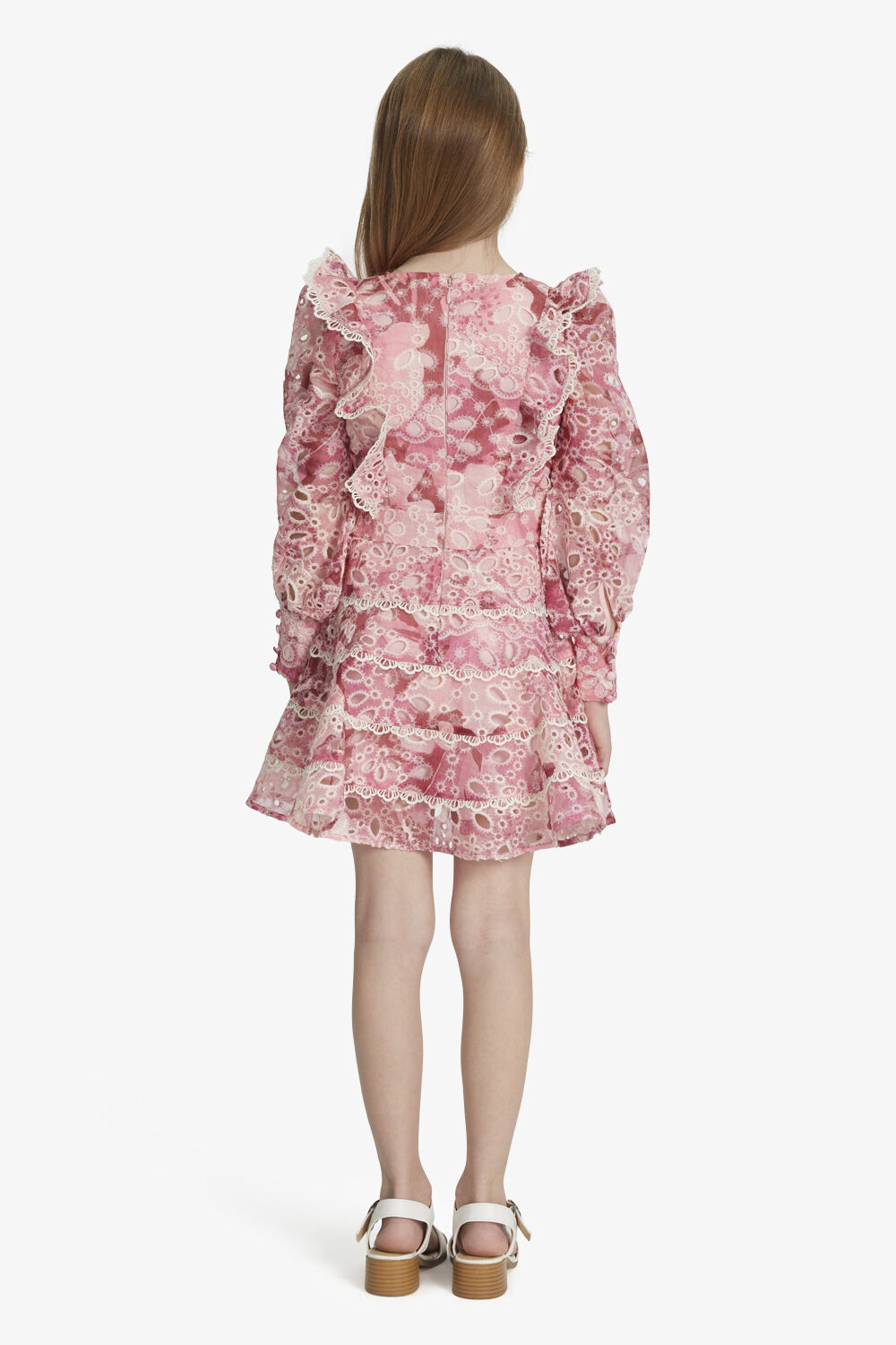 GIRLS ODETTE MINI DRESS in colour PINK T DYE