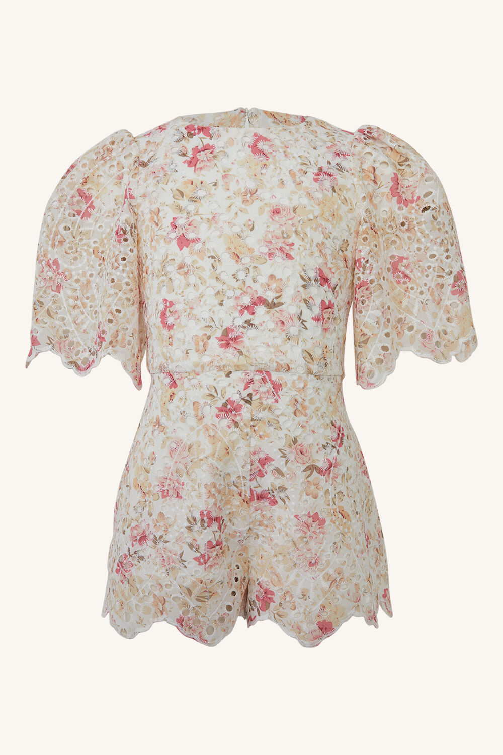 GIRLS AMELIA FLORAL PLAYSUIT in colour SACHET PINK