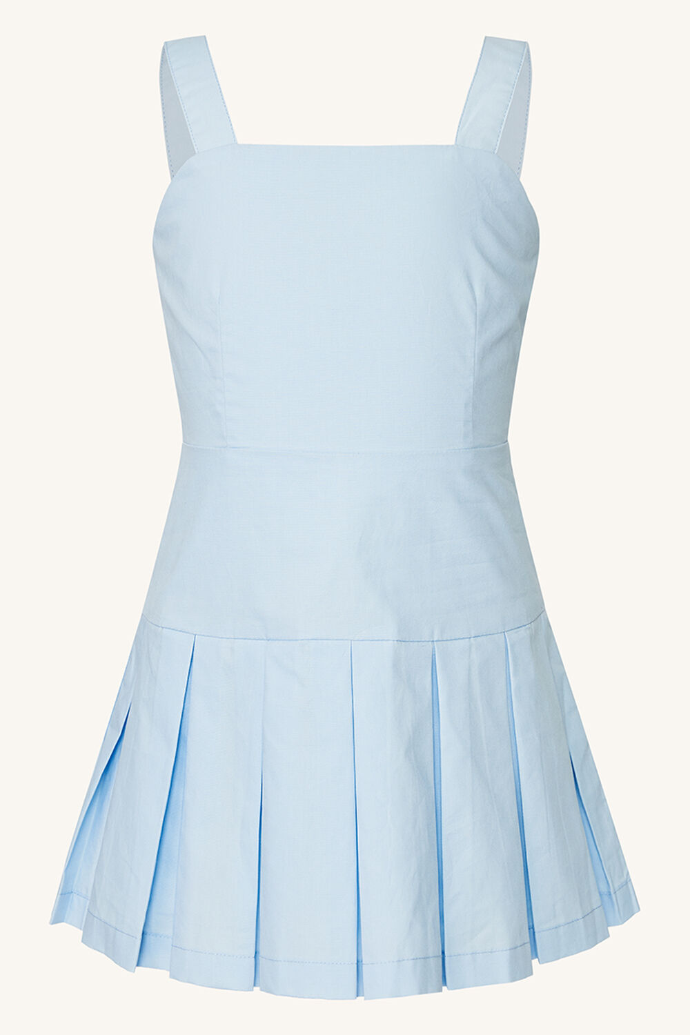 TILLY PLEAT DRESS in colour BABY BLUE
