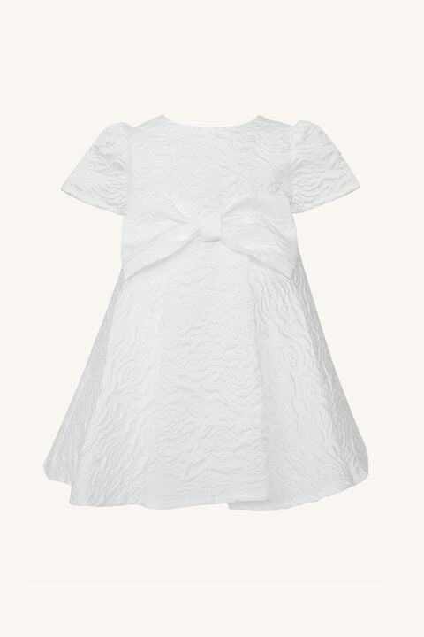 BABY GIRL isla bow dress in colour BRIGHT WHITE