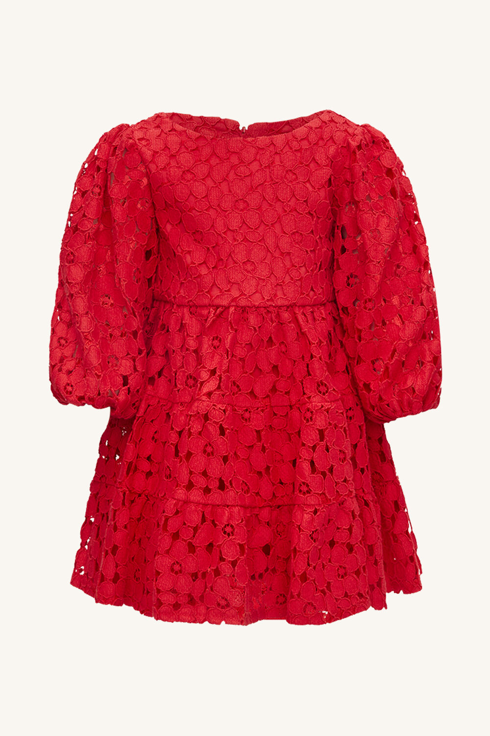 BABY GIRL ELLA LACE DRESS in colour FIESTA