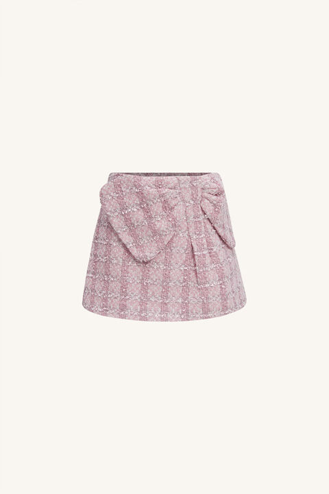 GIRLS BRITTANY BOUCLE BOW SKIRT in colour SACHET PINK