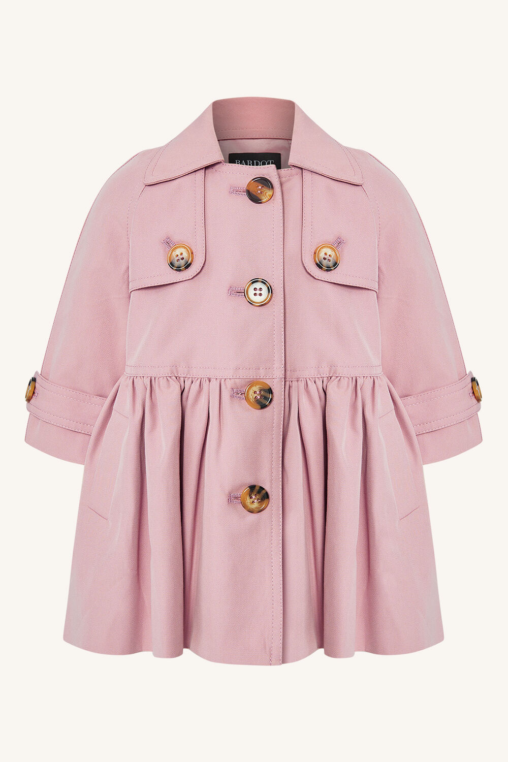 BABY GIRL MIA CLASSIC TRENCH in colour VANILLA CREAM