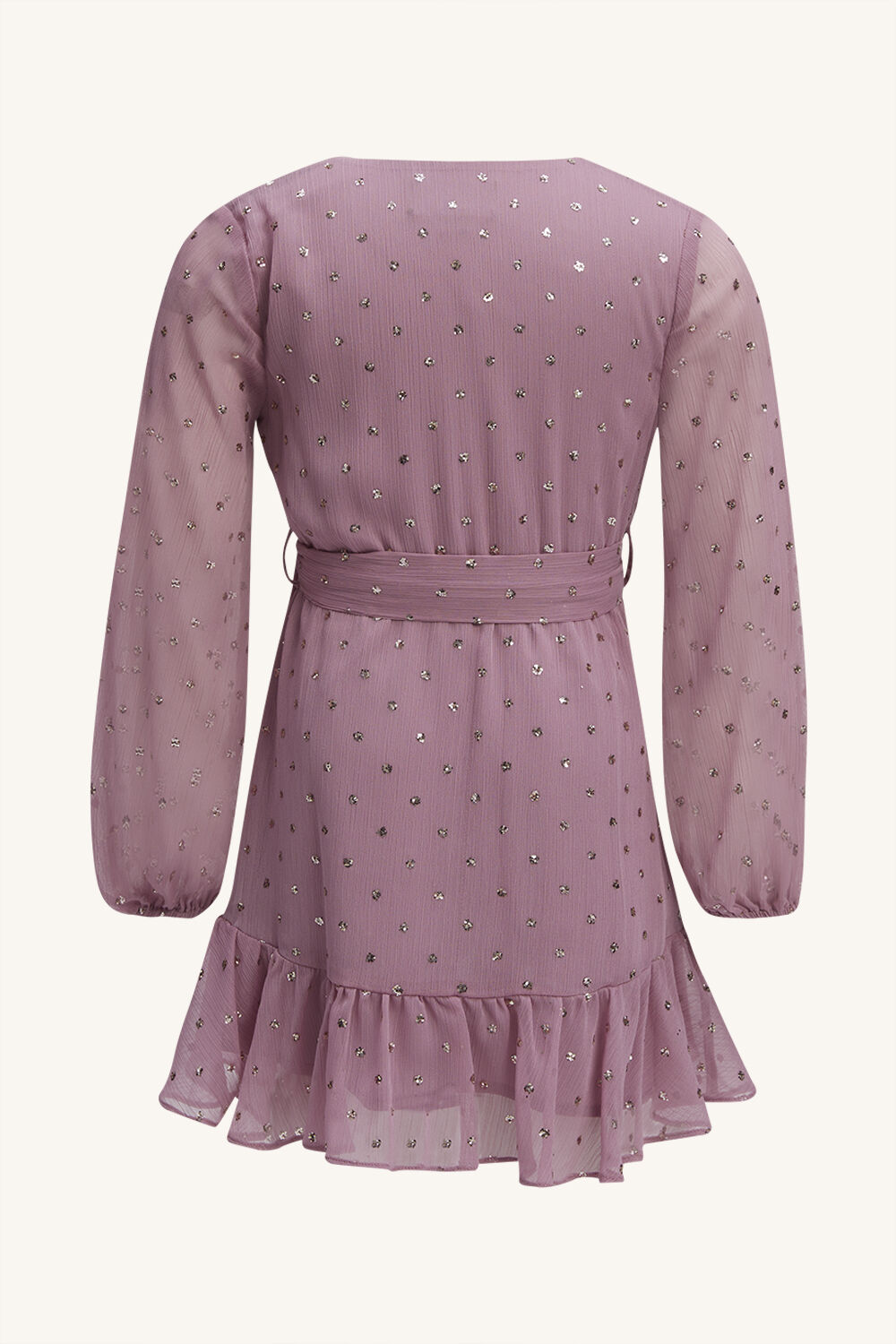 GIRLS CANDICE WRAP DRESS in colour SWEET LILAC