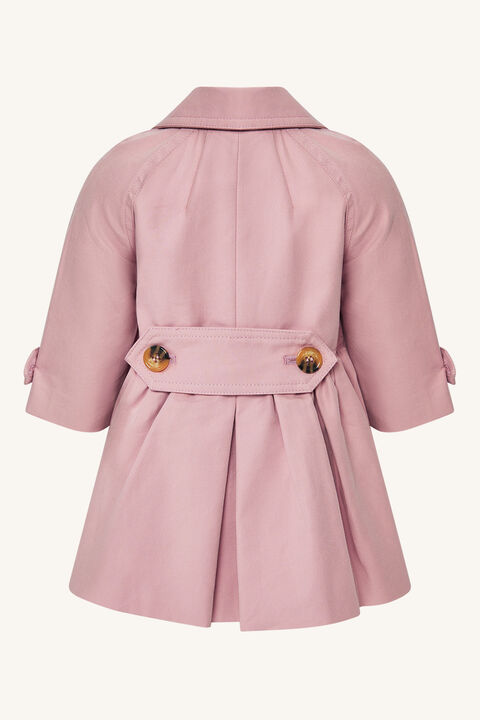 BABY GIRL MIA CLASSIC TRENCH in colour VANILLA CREAM
