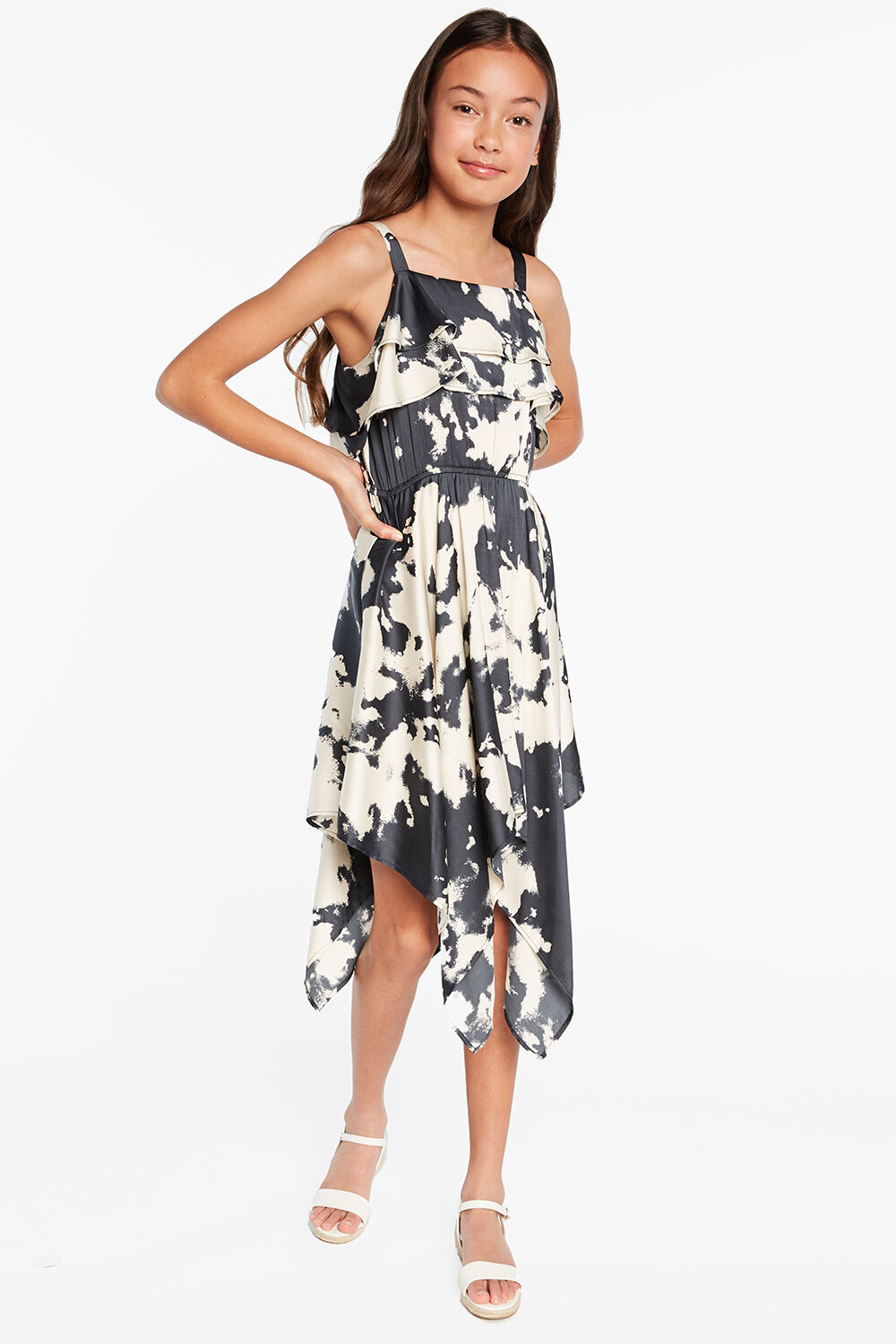 Tween Girl Addy Hanky Dress in Moody
