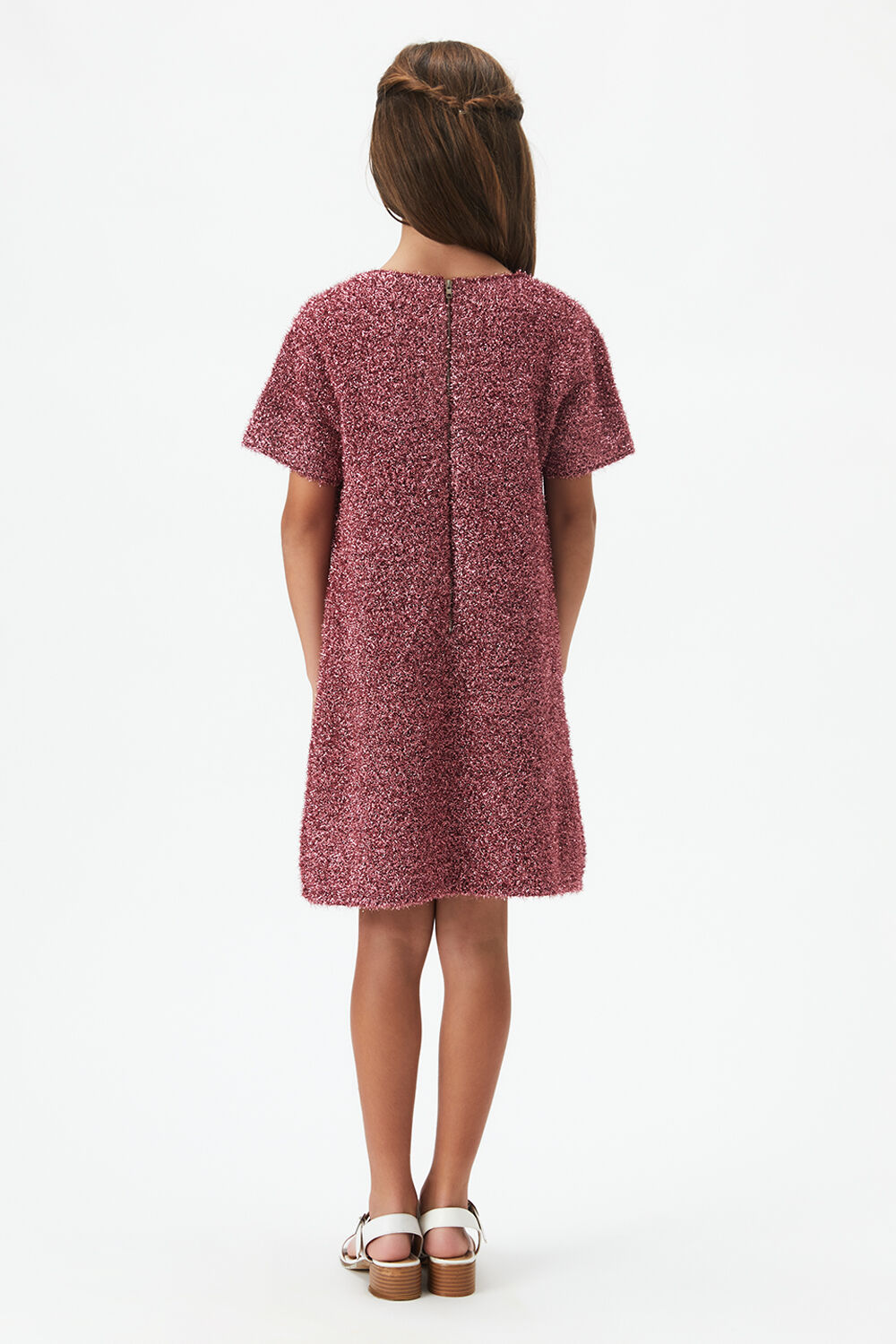 GIRLS EMINA MINI SPARKLE DRESS in colour CLOUD PINK