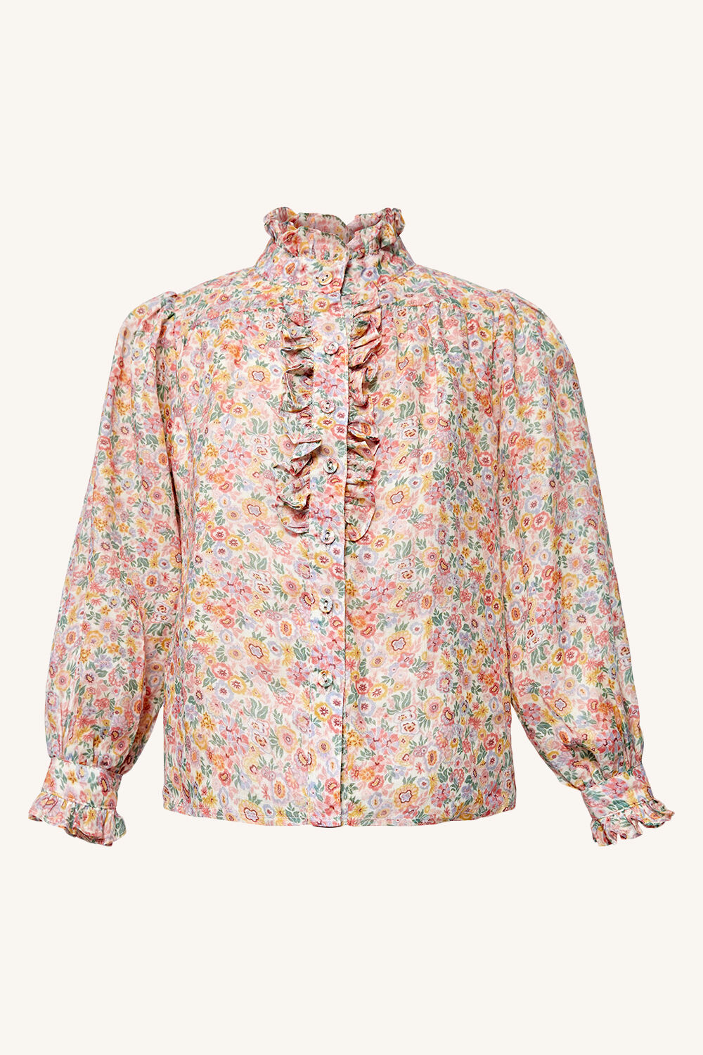 Girls AMELIA FLORAL BLOUSE in colour VIBRANT YELLOW