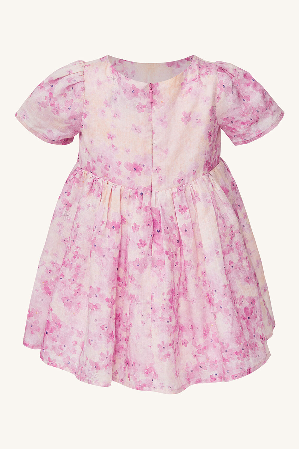 BABY GIRL JASMINE MINI DRESS in colour PEACH WHIP