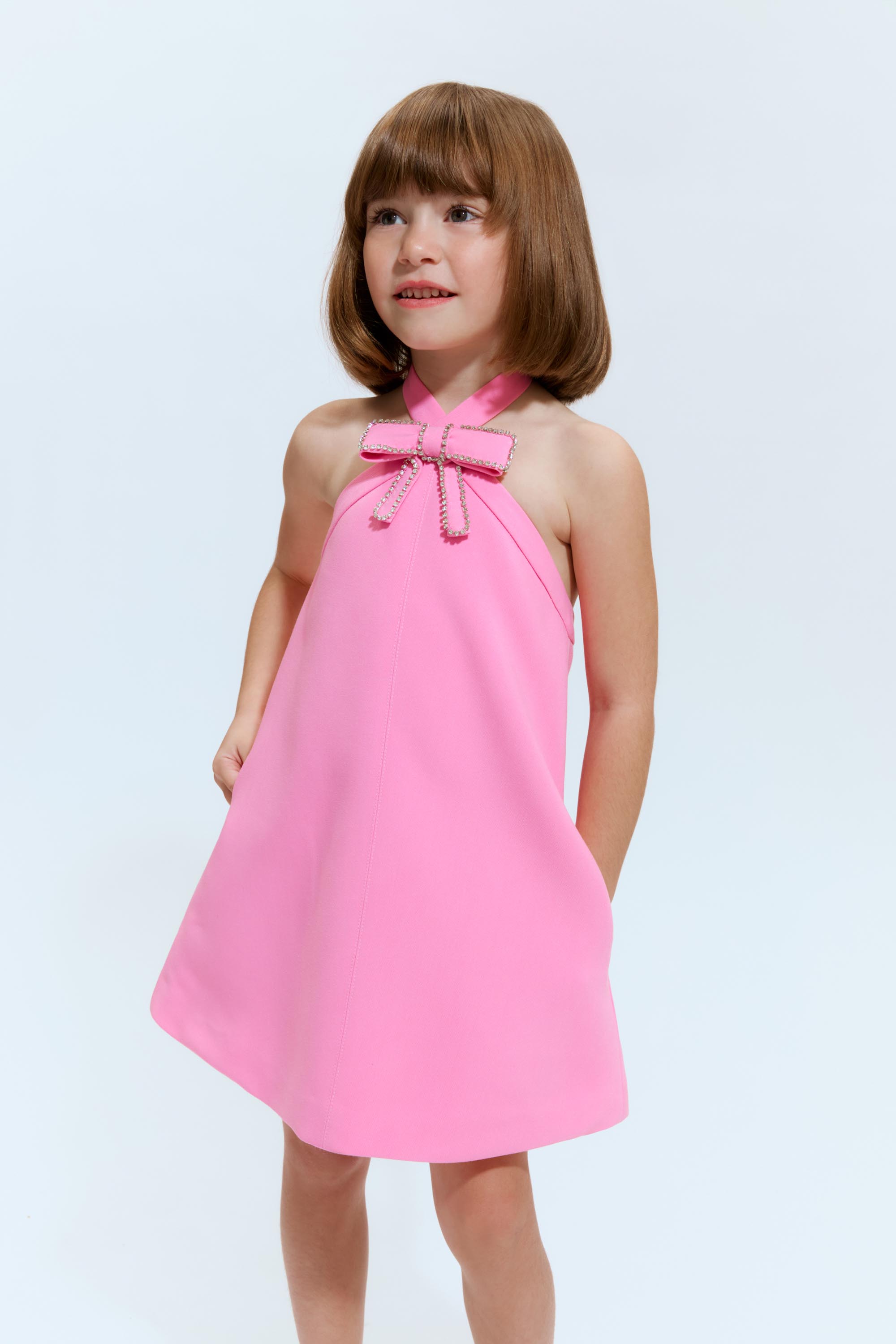 Bardot Junior Girls Tiffany Diamante Mini Dress In Pink