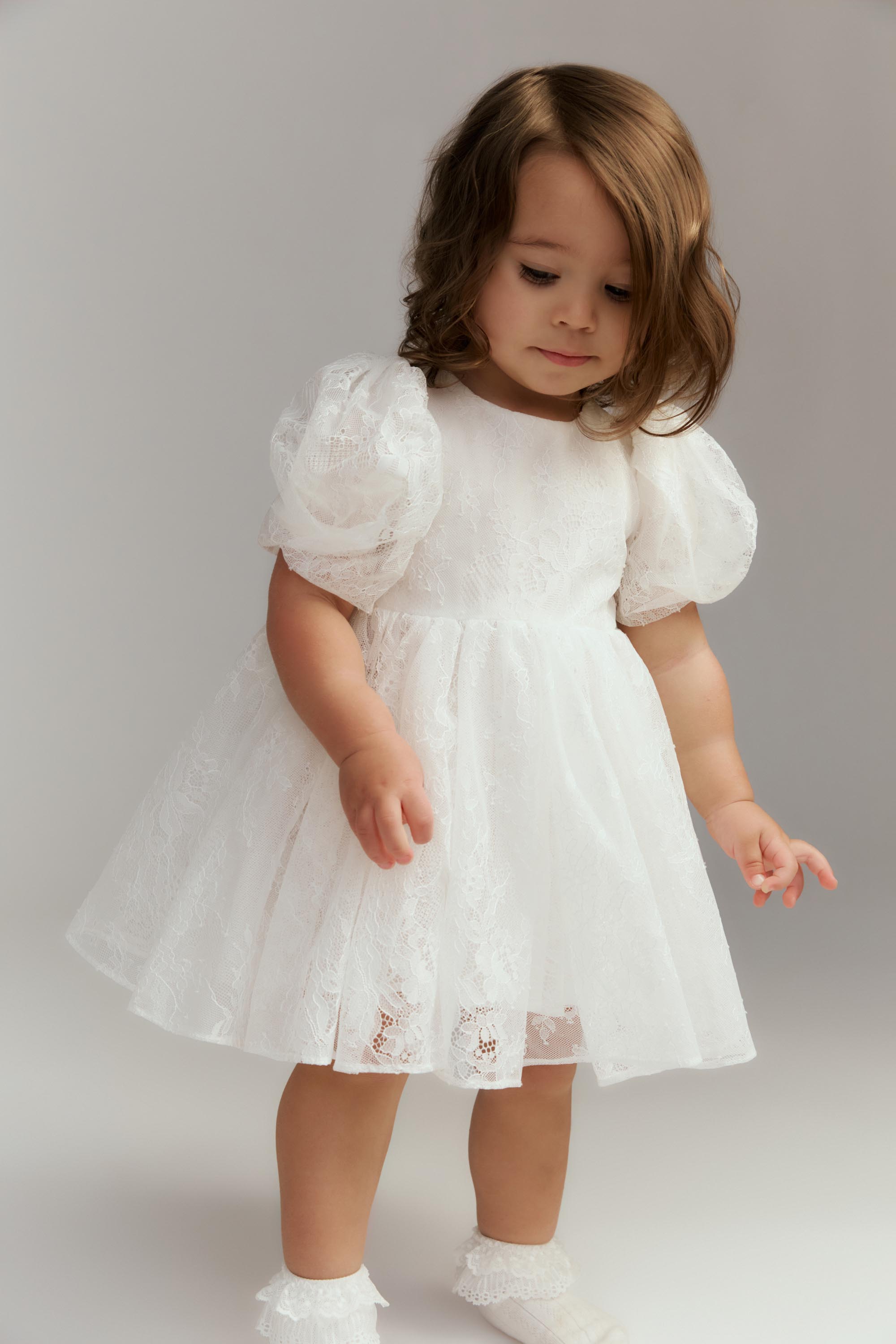 Bardot Junior Baby Linda Lace Mini Dress In White