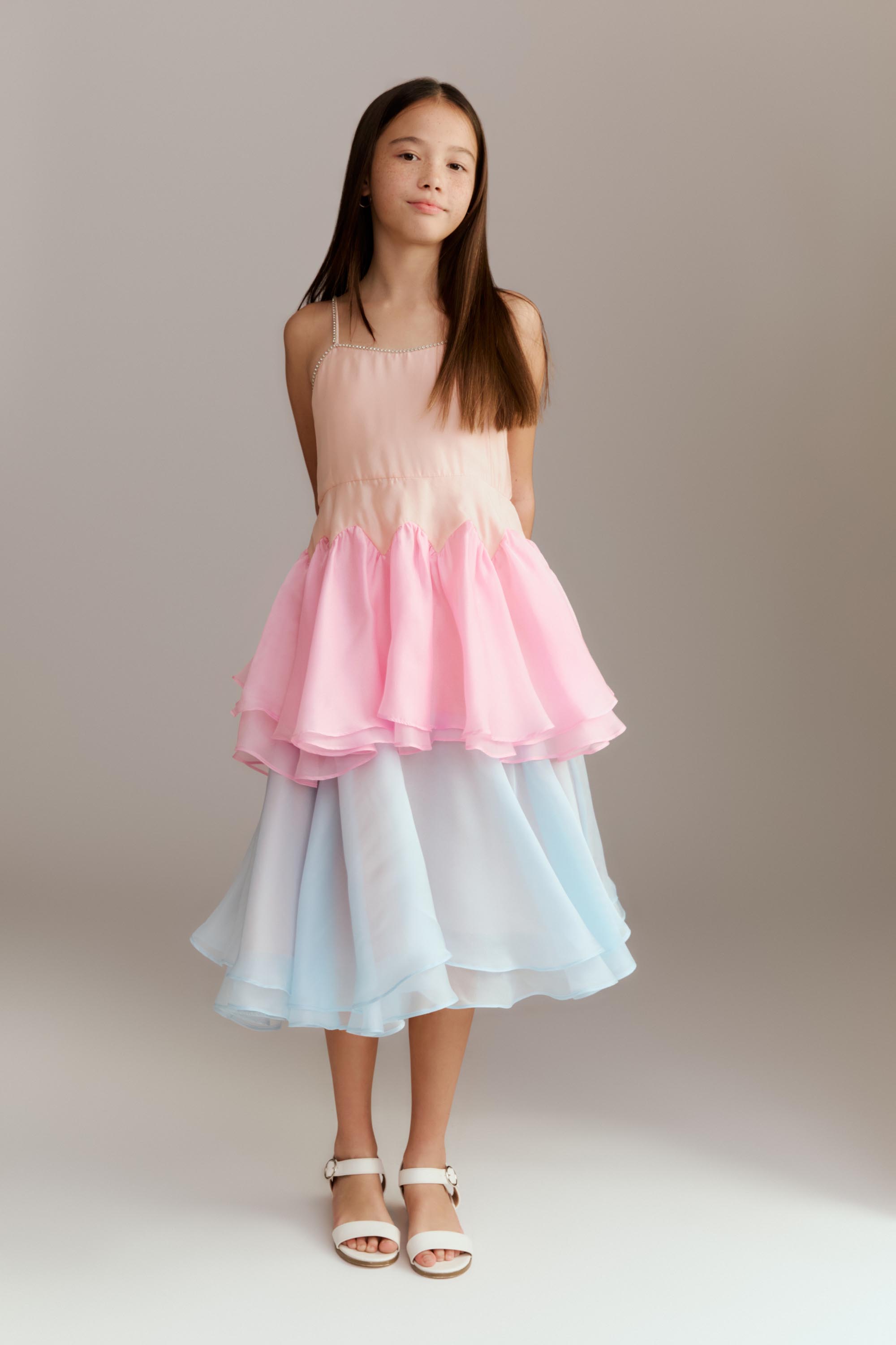 Bardot Junior Gils Loreta Organza Midi Dress In Pink