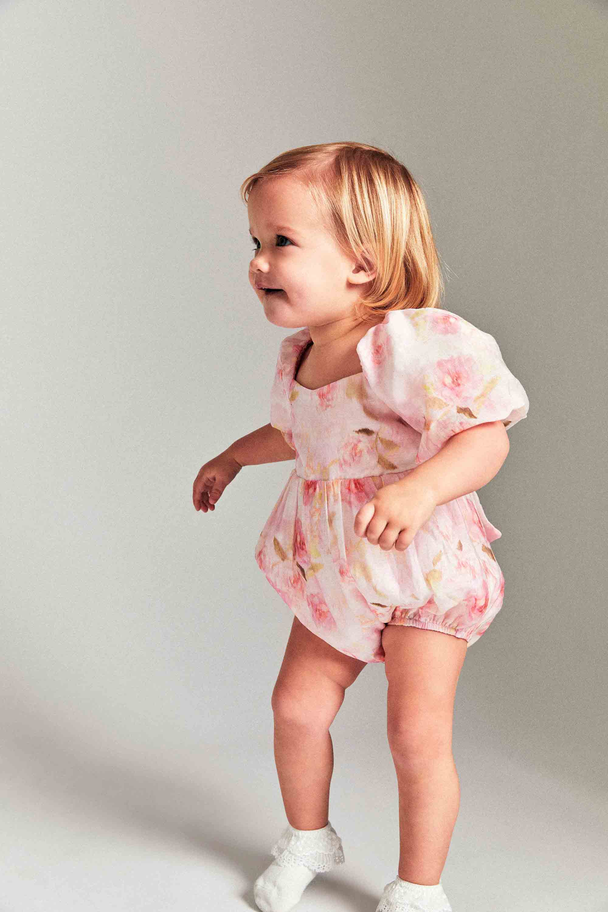 Bardot Junior Baby Girl Ellory Tie Grow In Pink Flora
