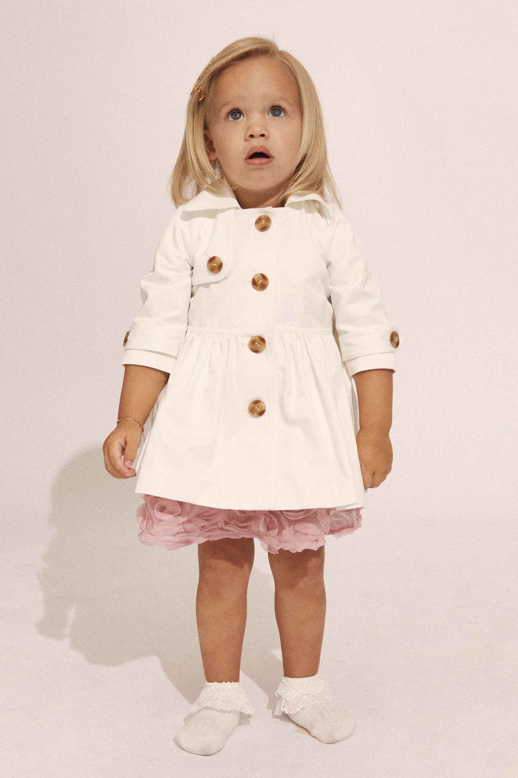 Bardot Junior Baby Lucia Classic Trench In White