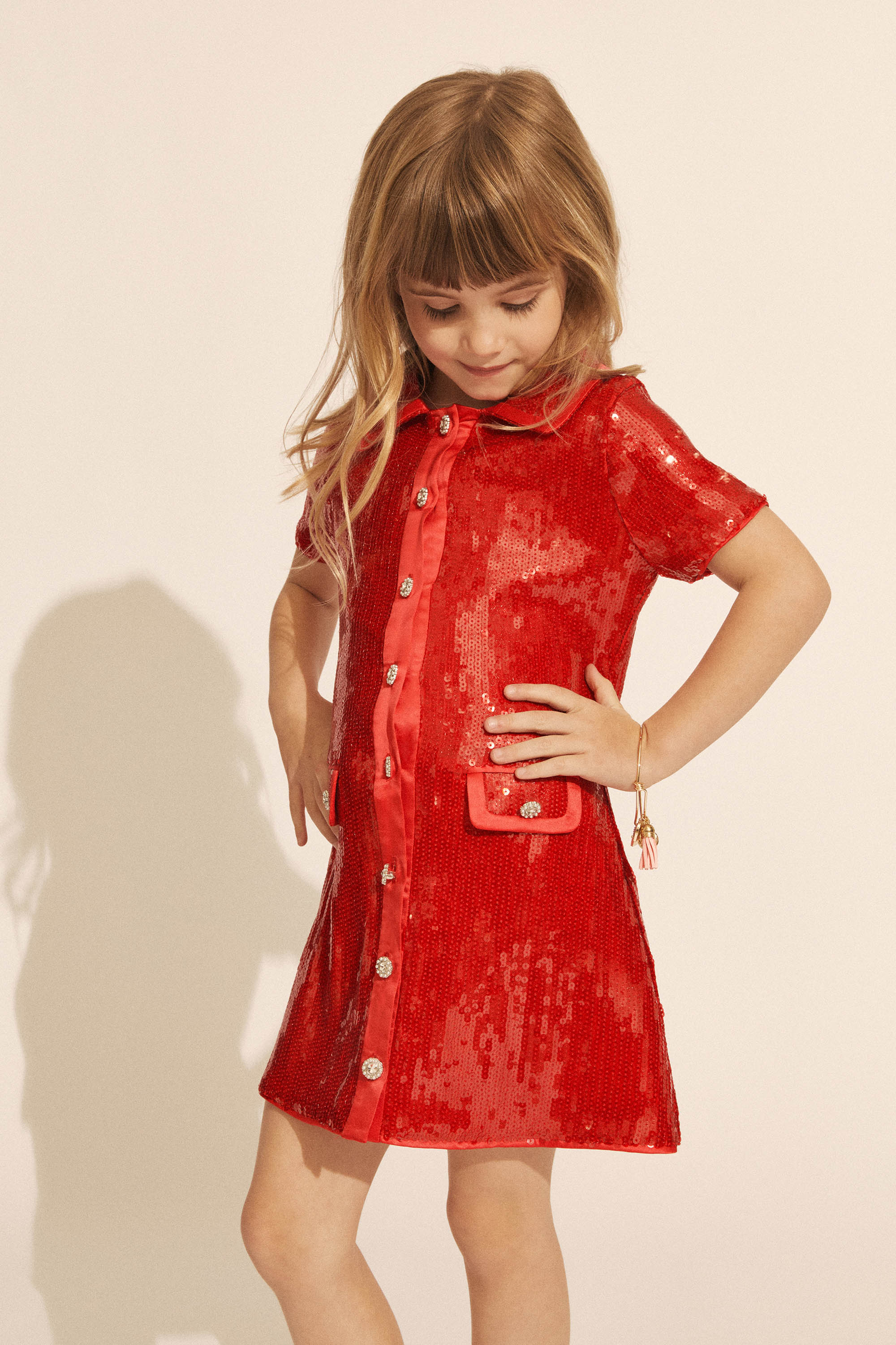 Shop Bardot Junior Girls Noah Sequin Mini Dress In Red