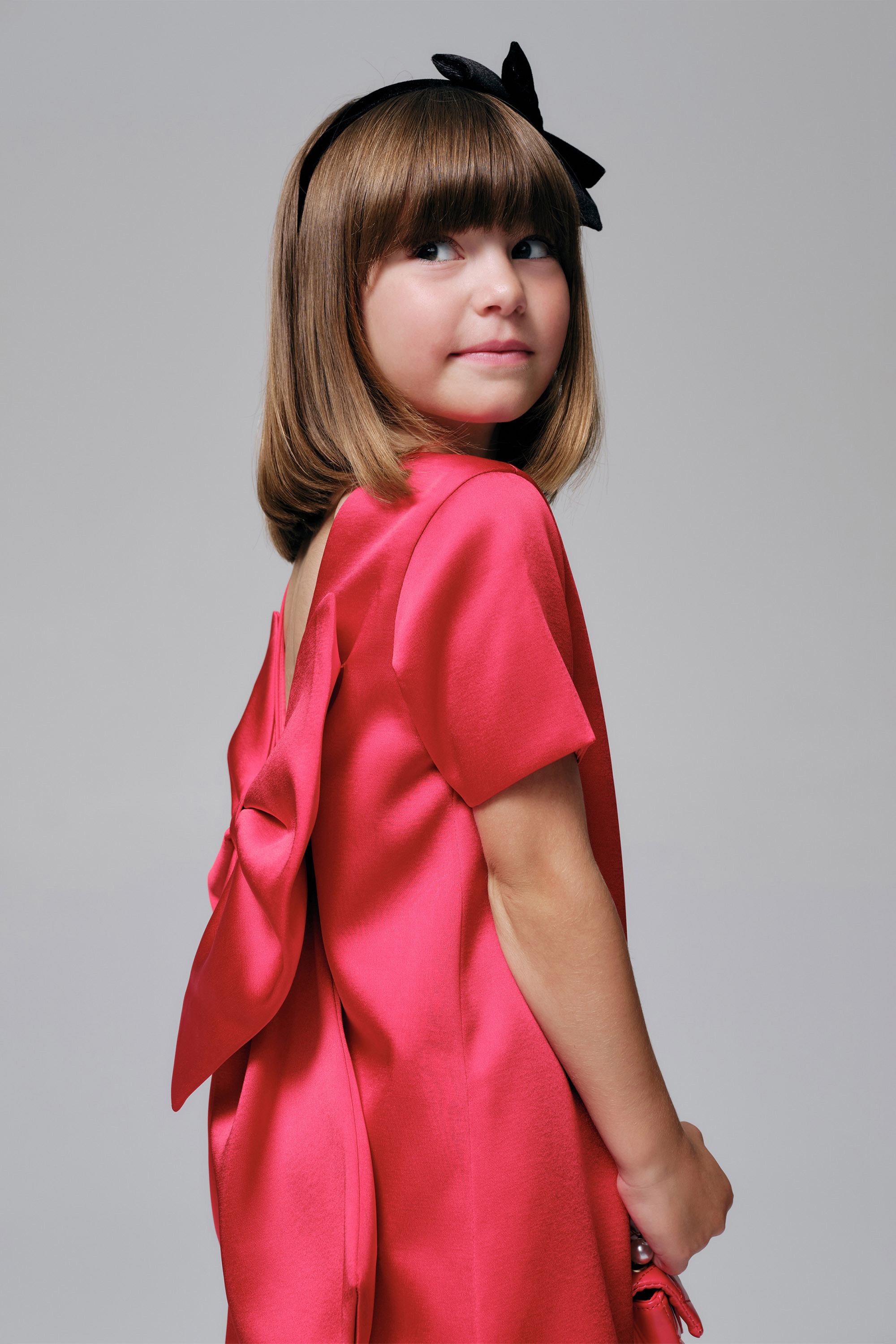 Bardot Junior Kids' Demi Bow Back Dress In Red